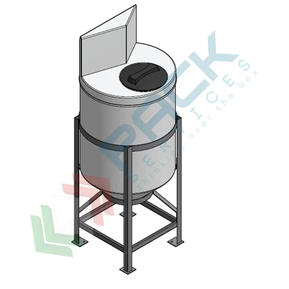 Serbatoioinplastica(PE)perchimiciealimenti,cilindricoverticale,construttura,capacità120Lt,Mis.Ø520x1350Hmm,coloreneutro