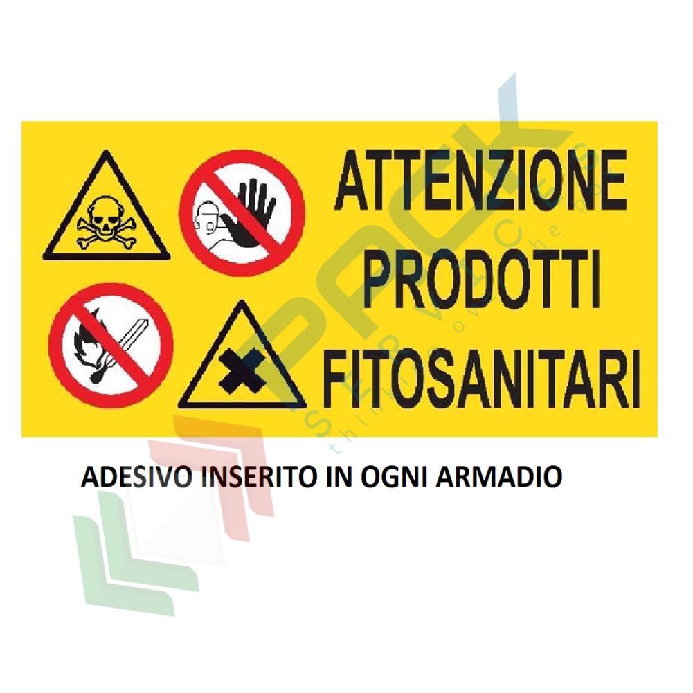 Armadio di sicurezza pesticidi e fitofarmaci con anta cieca e 4