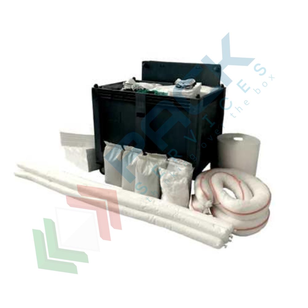 Kit antisversamento universale in armadietto plastica, 136 Lt