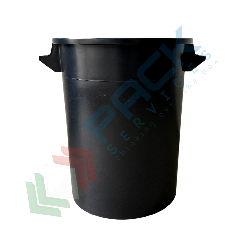 Bidone industriale in HDPE 75 Lt, coperchio cravatta